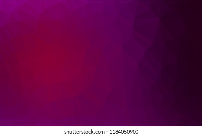 Light Purple vector blurry hexagon pattern. Shining illustration, which consist of triangles. Triangular pattern for your business design.