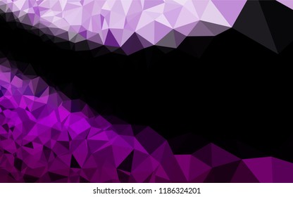 Light Purple vector blurry hexagon pattern. Shining illustration, which consist of triangles. A completely new template for your business design.