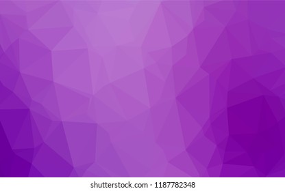 Light Purple vector blurry hexagon texture. Triangular geometric sample with gradient.  A completely new template for your business design.