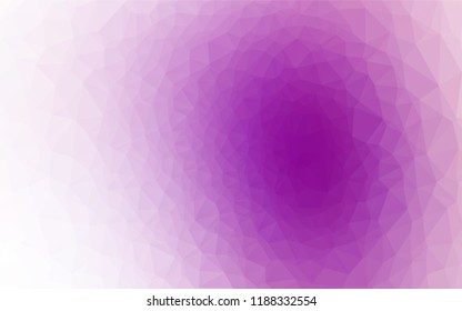 Light Purple vector blurry hexagon pattern. Colorful abstract illustration with gradient. The best triangular design for your business.