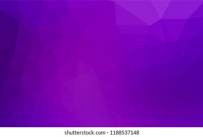 Light Purple vector blurry hexagon pattern. Geometric illustration in Origami style with gradient.  The template can be used as a background for cell phones.