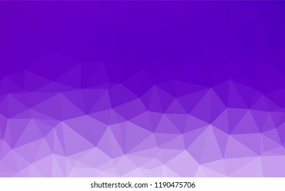 Light Purple vector blurry hexagon pattern. Geometric illustration in Origami style with gradient.  The textured pattern can be used for background.
