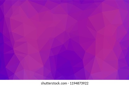 Light Purple vector blurry hexagon texture. Creative geometric illustration in Origami style with gradient. The template can be used as a background for cell phones.
