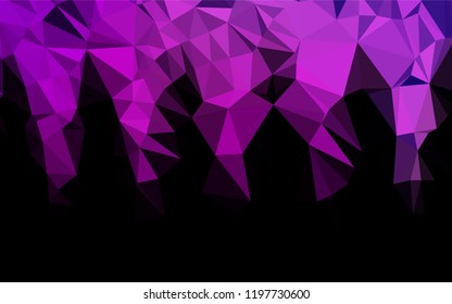 Light Purple vector blurry hexagon pattern. Colorful illustration in abstract style with gradient. Brand new design for your business.