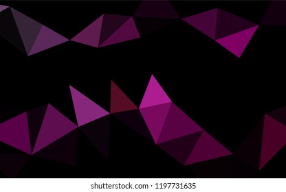 Light Purple vector blurry hexagon texture. Modern geometrical abstract illustration with gradient. The best triangular design for your business.