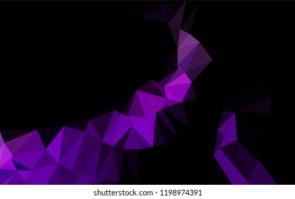 Light Purple vector blurry hexagon pattern. Geometric illustration in Origami style with gradient.  A completely new design for your business.