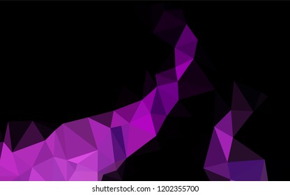 Light Purple vector blurry hexagon template. Triangular geometric sample with gradient.  The elegant pattern can be used as part of a brand book.