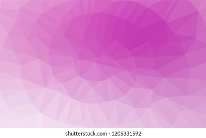 Light Purple vector blurry hexagon texture. Creative illustration in halftone style with gradient. The best triangular design for your business.
