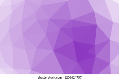 Light Purple vector blurry hexagon pattern. Creative illustration in halftone style with gradient. The polygonal design can be used for your web site.