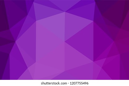 Light Purple vector blurry hexagon pattern. Colorful abstract illustration with gradient. The best triangular design for your business.