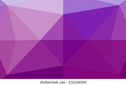 Light Purple vector blurry hexagon pattern. Creative geometric illustration in Origami style with gradient. Brand new design for your business.