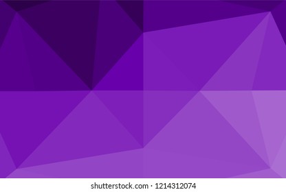 Light Purple vector blurry hexagon texture. A sample with polygonal shapes. Triangular pattern for your business design.