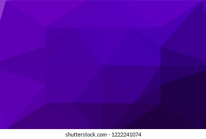 Light Purple vector blurry hexagon pattern. Triangular geometric sample with gradient.  The textured pattern can be used for background.