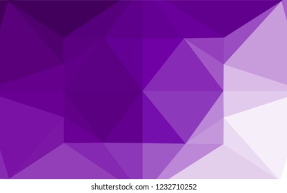 Light Purple vector blurry hexagon template. An elegant bright illustration with gradient. The best triangular design for your business.