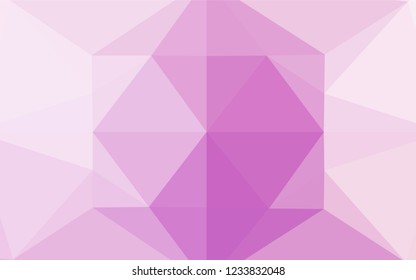 Light Purple vector blurry hexagon pattern. Geometric illustration in Origami style with gradient.  Brand new design for your business.