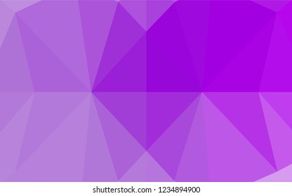 Light Purple vector blurry hexagon texture. Shining colored illustration in a Brand new style. Triangular pattern for your business design.