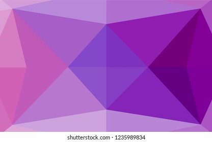 Light Purple vector blurry hexagon pattern. A vague abstract illustration with gradient. The completely new template can be used for your brand book.