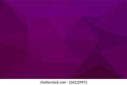 Light Purple vector blurry hexagon template. Geometric illustration in Origami style with gradient.  The completely new template can be used for your brand book.