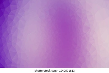 Light Purple vector blurry hexagon pattern. An elegant bright illustration with gradient. The textured pattern can be used for background.