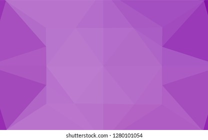 Light Purple vector blurry hexagon template. Shining colored illustration in a Brand new style. The best triangular design for your business.