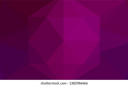 Light Purple vector blurry hexagon texture. Colorful abstract illustration with gradient. The best triangular design for your business.