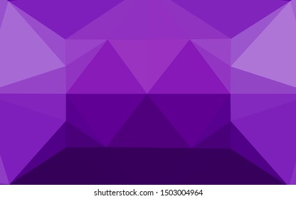 Light Purple vector blurry hexagon pattern. A completely new color illustration in a vague style. The polygonal design can be used for your web site.