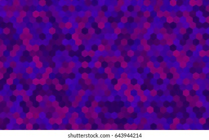 Light Purple vector blurry hexagon background design. Geometric background in Origami style with gradient. 