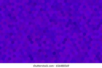 Light Purple vector blurry hexagon background design. Geometric background in Origami style with gradient. 