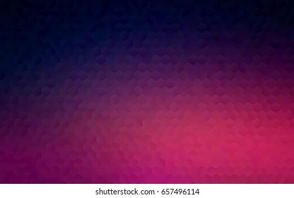 Light Purple vector blurry hexagon background design. Geometric background in Origami style with gradient. 