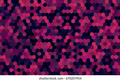 Light Purple vector blurry hexagon background design. Geometric background in Origami style with gradient. 