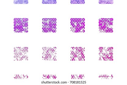 Light Purple vector blurry hexagon background design. Geometric background in Origami style with gradient. 