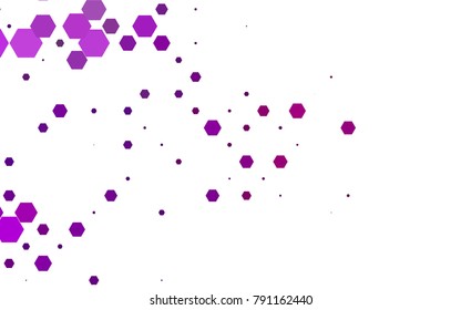 Light Purple vector blurry hexagon background design. Geometric background in Origami style with gradient. 