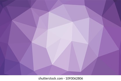 Light Purple vector blurry triangle template. A sample with polygonal shapes. The best triangular design for your business.