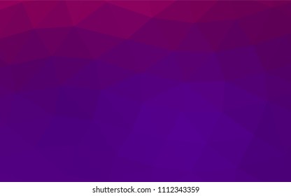 Light Purple vector blurry triangle background. Triangular geometric sample with gradient. The polygonal design can be used for your web site.