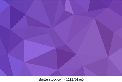 Light Purple vector blurry triangle pattern. Modern geometrical abstract illustration with gradient. Triangular pattern for your business design.