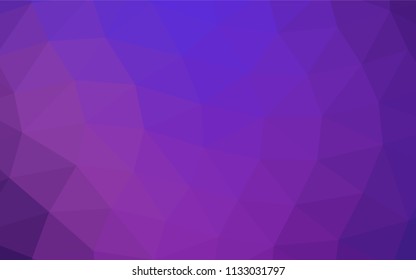 Light Purple vector blurry triangle pattern. Geometric illustration in Origami style with gradient.  Brand new style for your business design.
