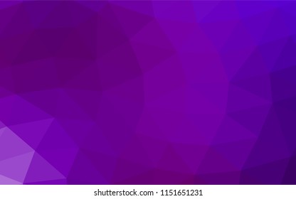Light Purple vector blurry triangle pattern. Geometric illustration in Origami style with gradient.  Triangular pattern for your business design.