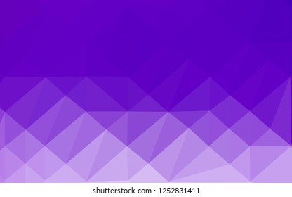 Light Purple vector blurry triangle texture. Colorful illustration in abstract style with gradient. Textured pattern for background.