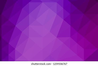 Light Purple vector blurry triangle template. Modern geometrical abstract illustration with gradient. Textured pattern for background.