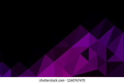 Light Purple vector blurry triangle pattern. Geometric illustration in Origami style with gradient. Polygonal design for your web site.