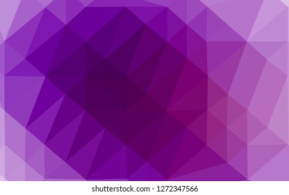 Light Purple vector blurry triangle pattern. Shining illustration, which consist of triangles. Completely new template for your business design.