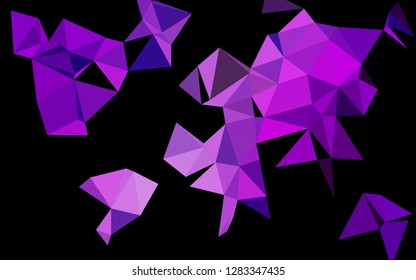 Light Purple vector blurry triangle pattern. A sample with polygonal shapes. Completely new template for your business design.