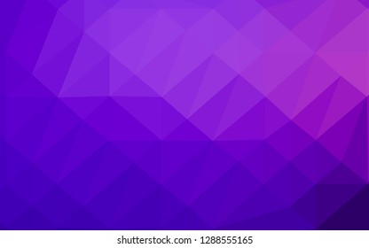 Light Purple vector blurry triangle template. Colorful illustration in abstract style with gradient. Polygonal design for your web site.