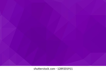 Light Purple vector blurry triangle texture. Creative illustration in halftone style with gradient. Triangular pattern for your business design.