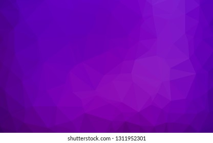 Light Purple vector blurry triangle texture. Shining illustration, which consist of triangles. Textured pattern for background.