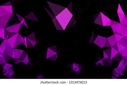 Light Purple vector blurry triangle texture. Triangular geometric sample with gradient.  Elegant pattern for a brand book.