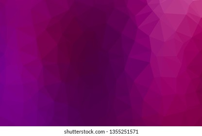 Light Purple vector blurry triangle template. Creative illustration in halftone style with gradient. Completely new template for your business design.