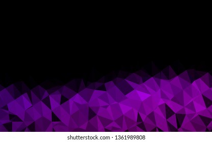 Light Purple vector blurry triangle pattern. Shining illustration, which consist of triangles. Template for a cell phone background.