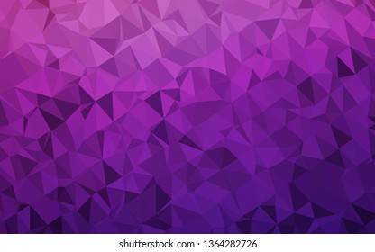 Light Purple vector blurry triangle texture. An elegant bright illustration with gradient. Polygonal design for your web site.