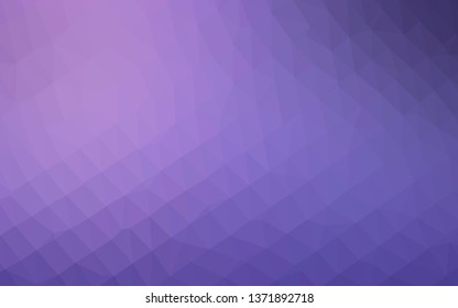 Light Purple vector blurry triangle pattern. Modern geometrical abstract illustration with gradient. Triangular pattern for your business design.